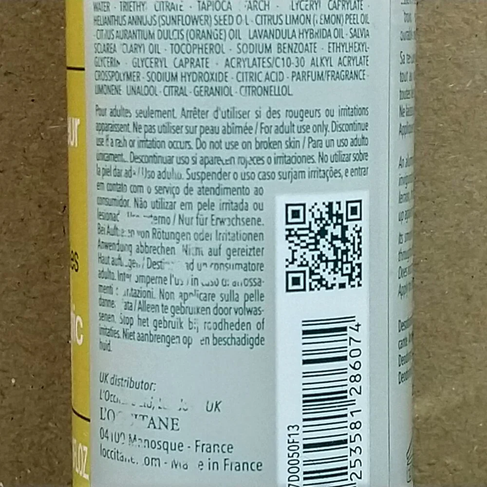 L'Occitane Essential Oil Refreshing Deodorant 50 ML NEW